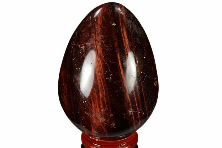 Polished Red Tiger's Eye Egg - South Africa #115440